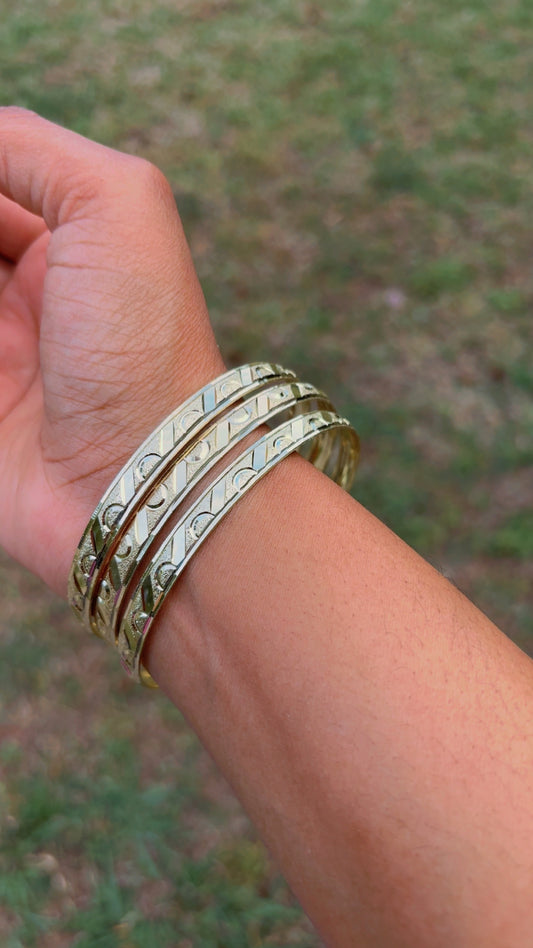 Gold-Filled Bangles(Set of 12)(Size7)